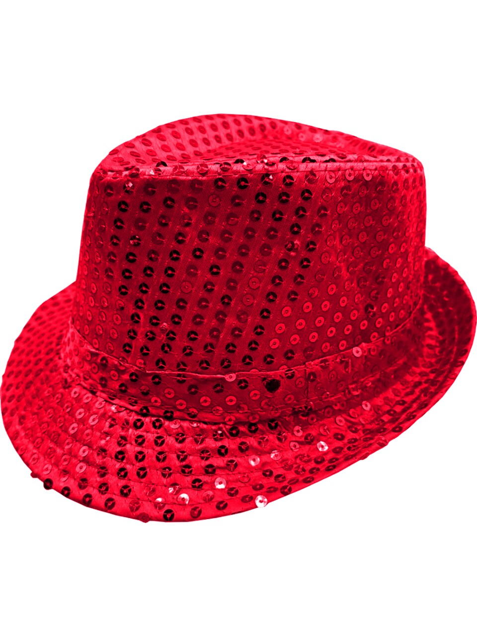 Adult's LED Light Up Neon Pink Sequin Fedora Jazz Hat Costume Accessory